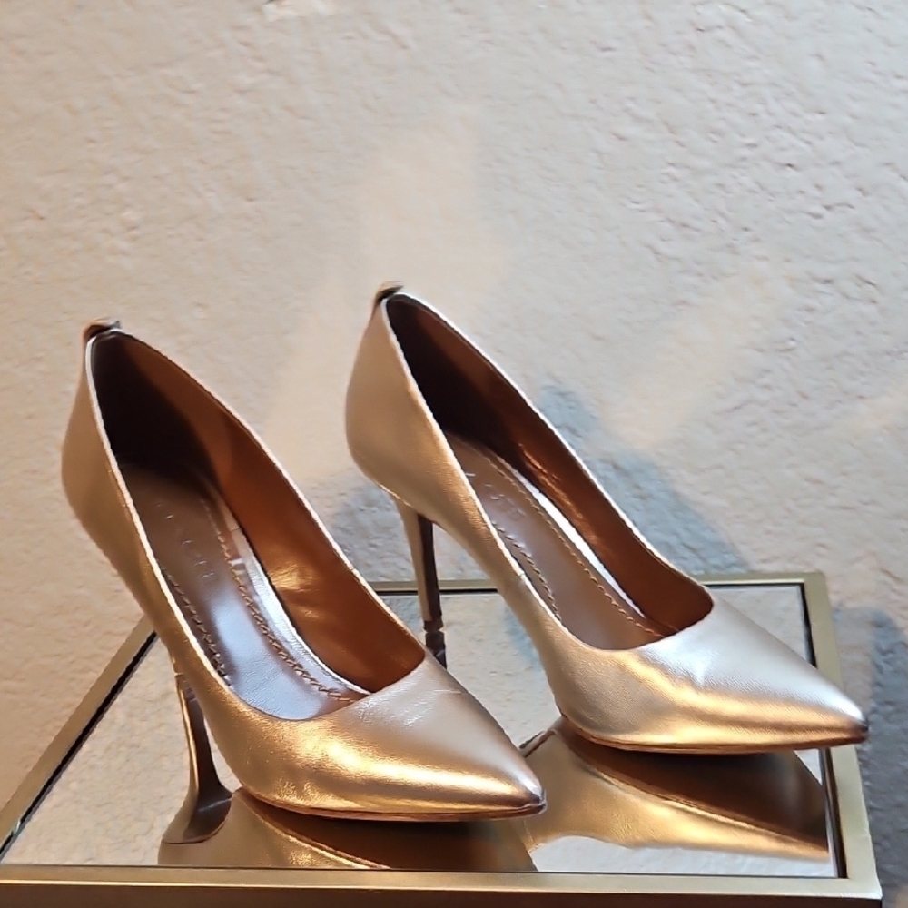 Elegant Coach Gold Women's Heels